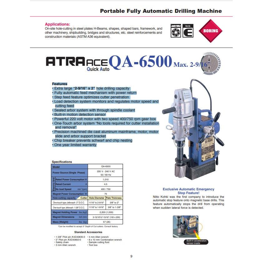 QA-6500 - 2 9/16" x 2" hole capacity www.studweldingstore.com