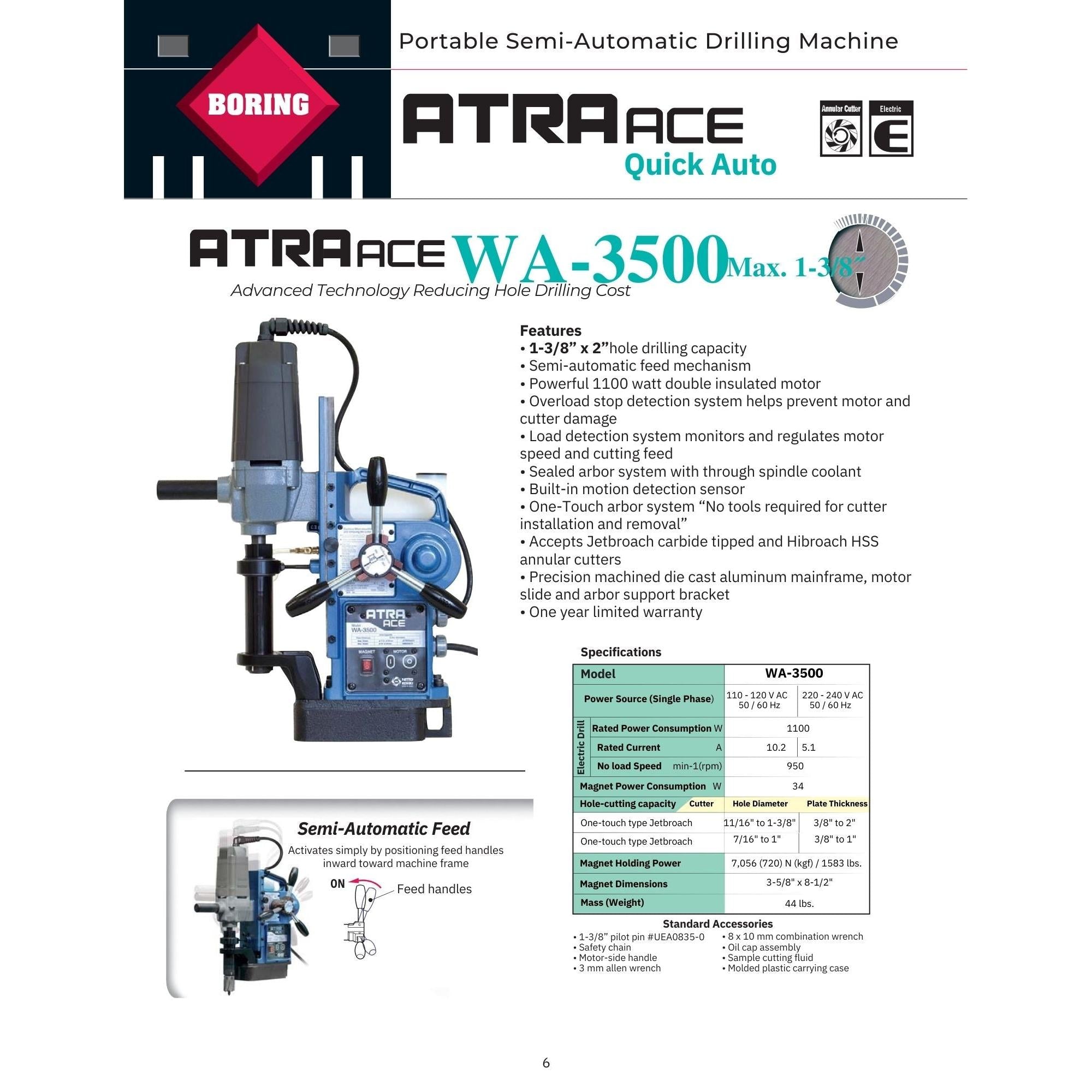 WA-3500 - 1 3/8" x 2" Hole Capacity - www.StudWeldingStore.com