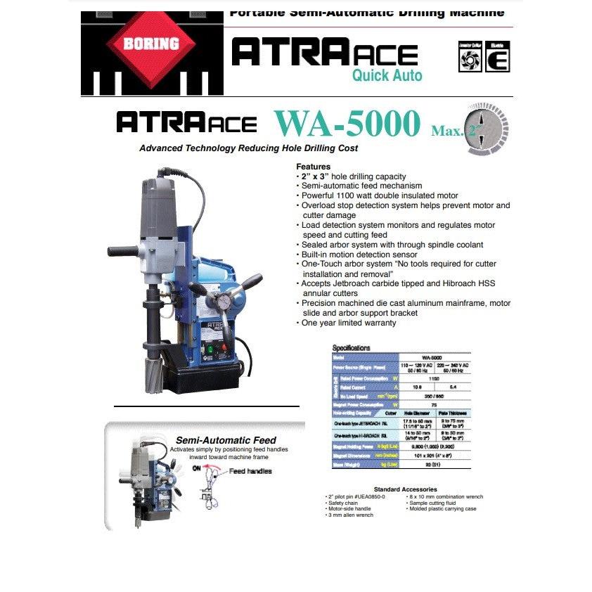 WA-5000 2" x 3" hole capacity Spec Sheet www.studweldingstore.com